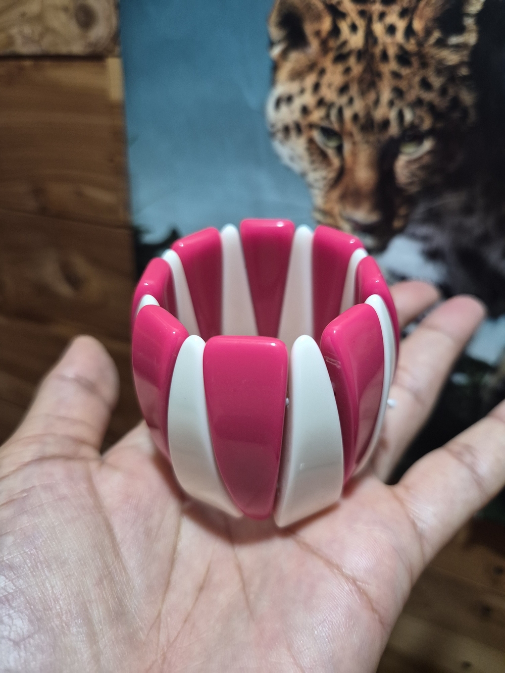 Pink & White Stretch Bracelet — Women Jewelry Bracelets